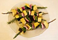 Eggplant Kebab on Rosemary Skewers