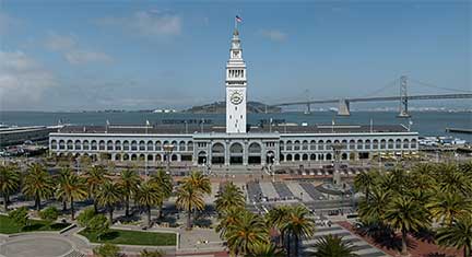 San Francisco Ferry Building. Photograph from Wikipedia by JaGa