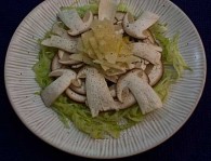 Fresh Porcini Salad with Shaved Fennel & Parmesan Cheese