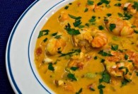 Seafood and Vegetable Stew with Rouille (Red Pepper Sauce)