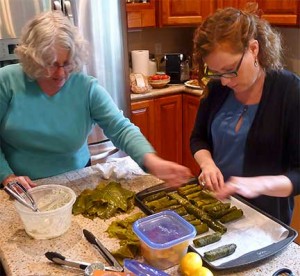Prepping Rolled Grape Leaves for Grilling