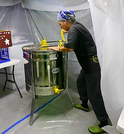 Beverly Barker, Extracting Honey, 2012